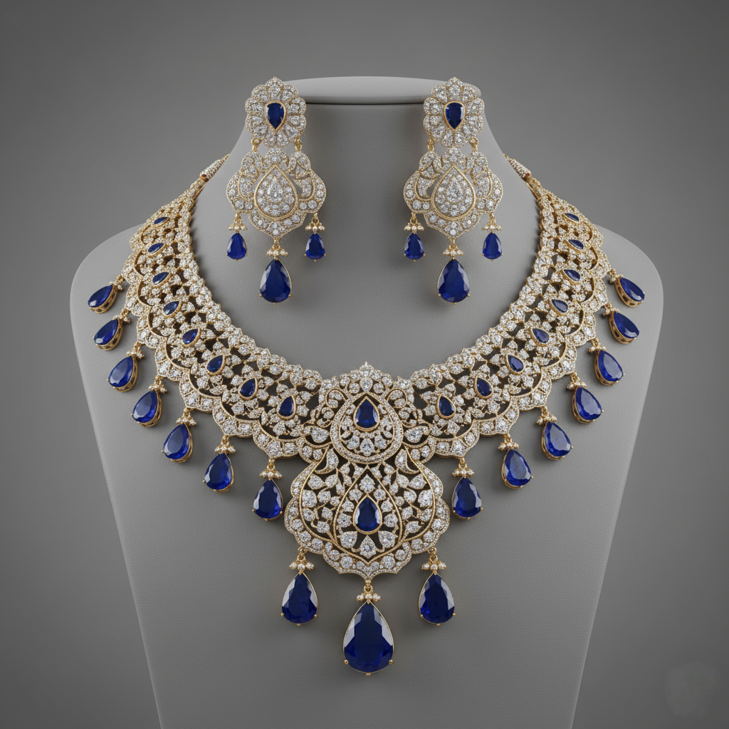 Sapphire Royal Elegance Bridal Set