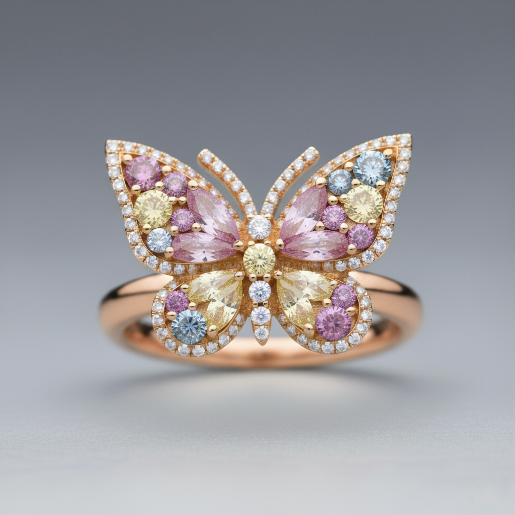 Pastel Tourmaline Butterfly
