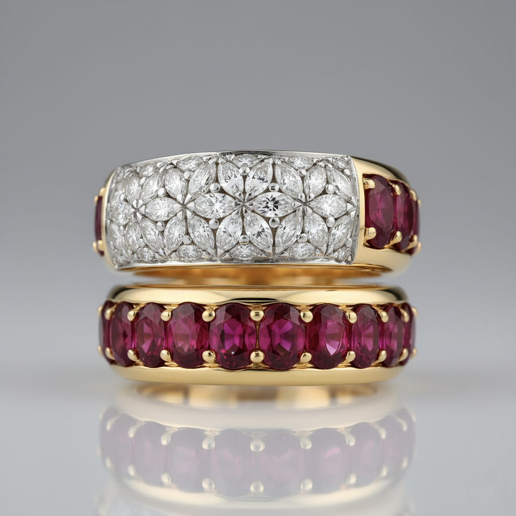 Royal Ruby Floral Stack